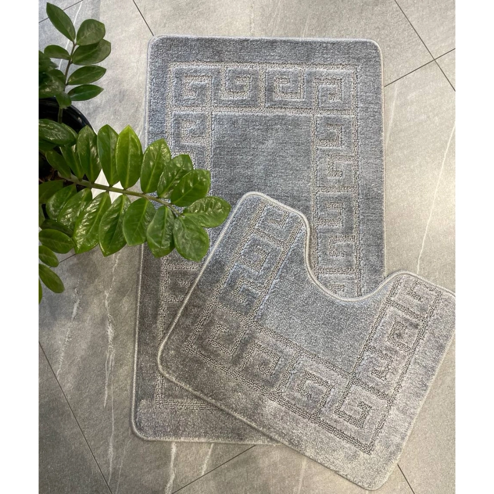 Комплект ковриков для ванной и туалета My Crystal АФИНЫ 50*80 и 40*50 серый