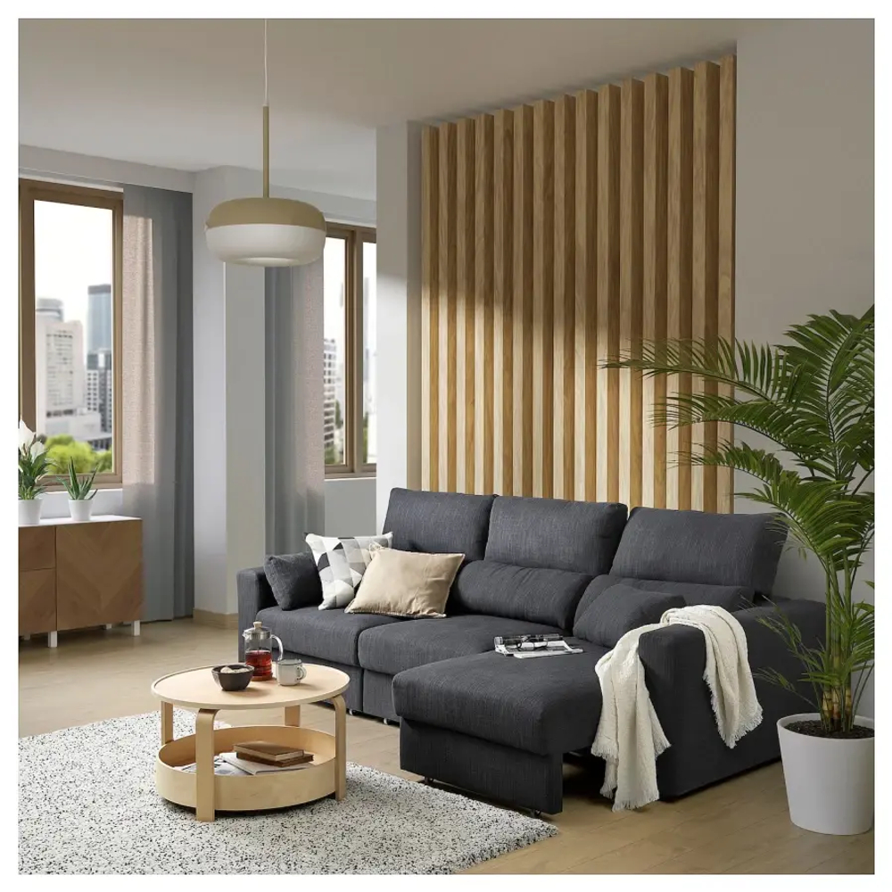 3-местный диван - IKEA ESKILSTUNA/ЭСКИЛЬСТУНА ИКЕА, 100х109х268 см, темно-серый