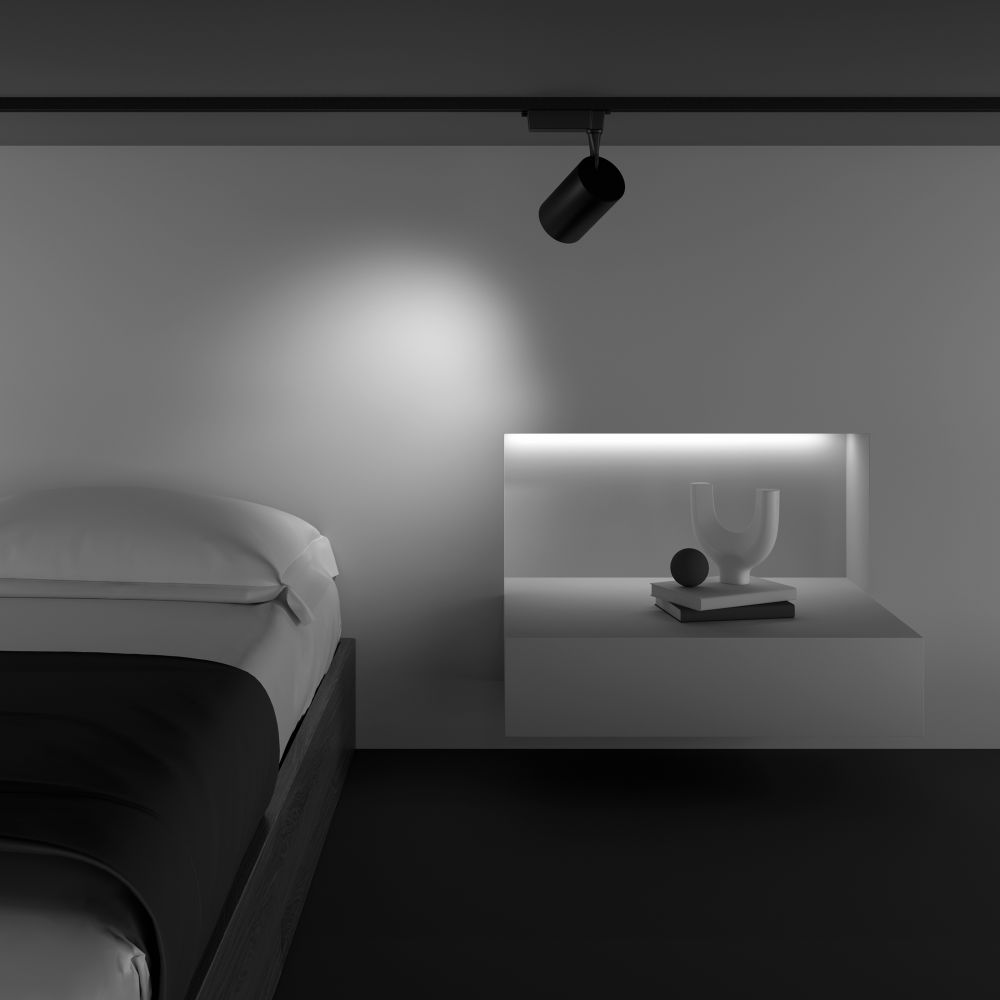 Трековый однофазный светодиодный светильник Maytoni Unity Vuoro TR003-1-26W4K-M-B