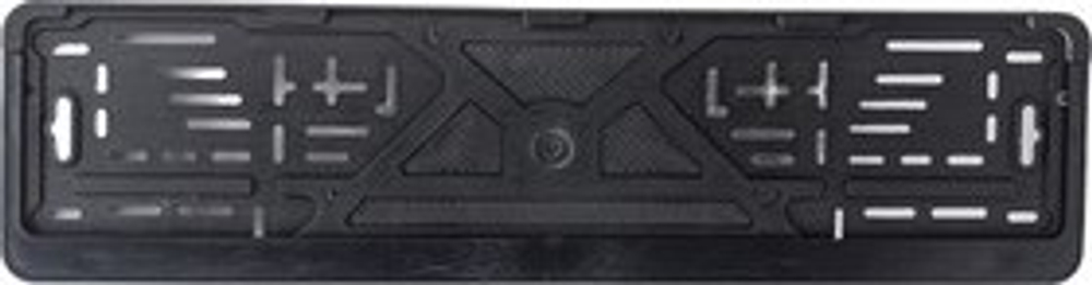 Рамка под номер пластик Черная защелка Без надписи Nova Bright 46602