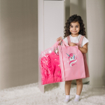 Набор для детского сада: кармашек, чехол, наклейки. Единорожек