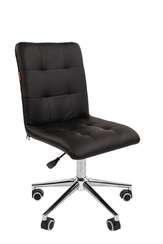Офисное кресло Chairman 030 Россия экопремиум черный, хром, без подлокотников
