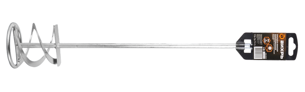 Насадка-миксер оцинкованная Вихрь, 400х80 мм, НЕХ, для дрели