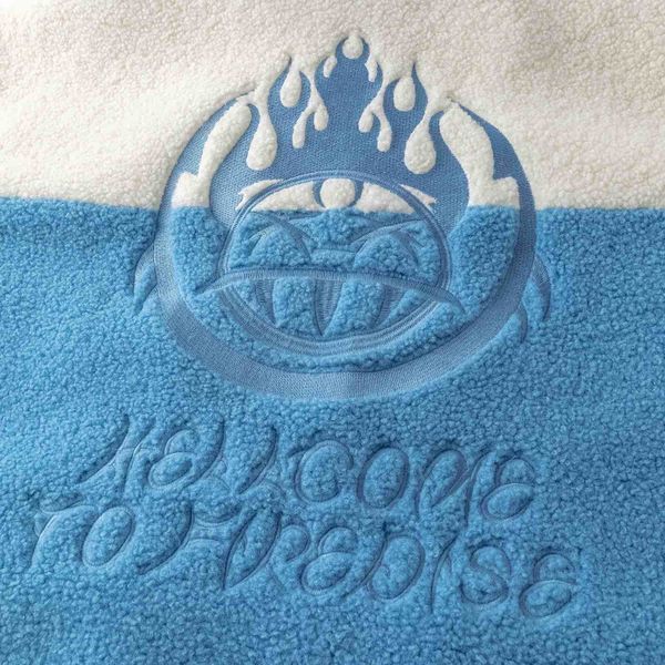 Куртка Furry Big Logo HTF белая/голубая - фото 4