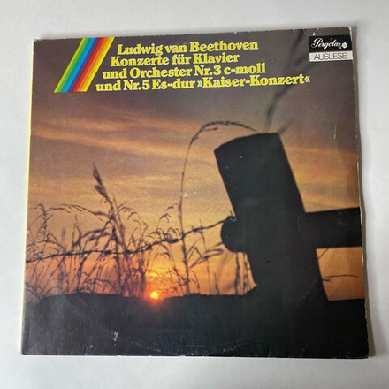 Винтажная виниловая пластинка LP Ludwig van Beethoven Бетховен, Konzerte Fur Flavier and Orchester Nr 3 C Moll and Nr 5 Es Dur Kaiser Konzert (Германия 1977)