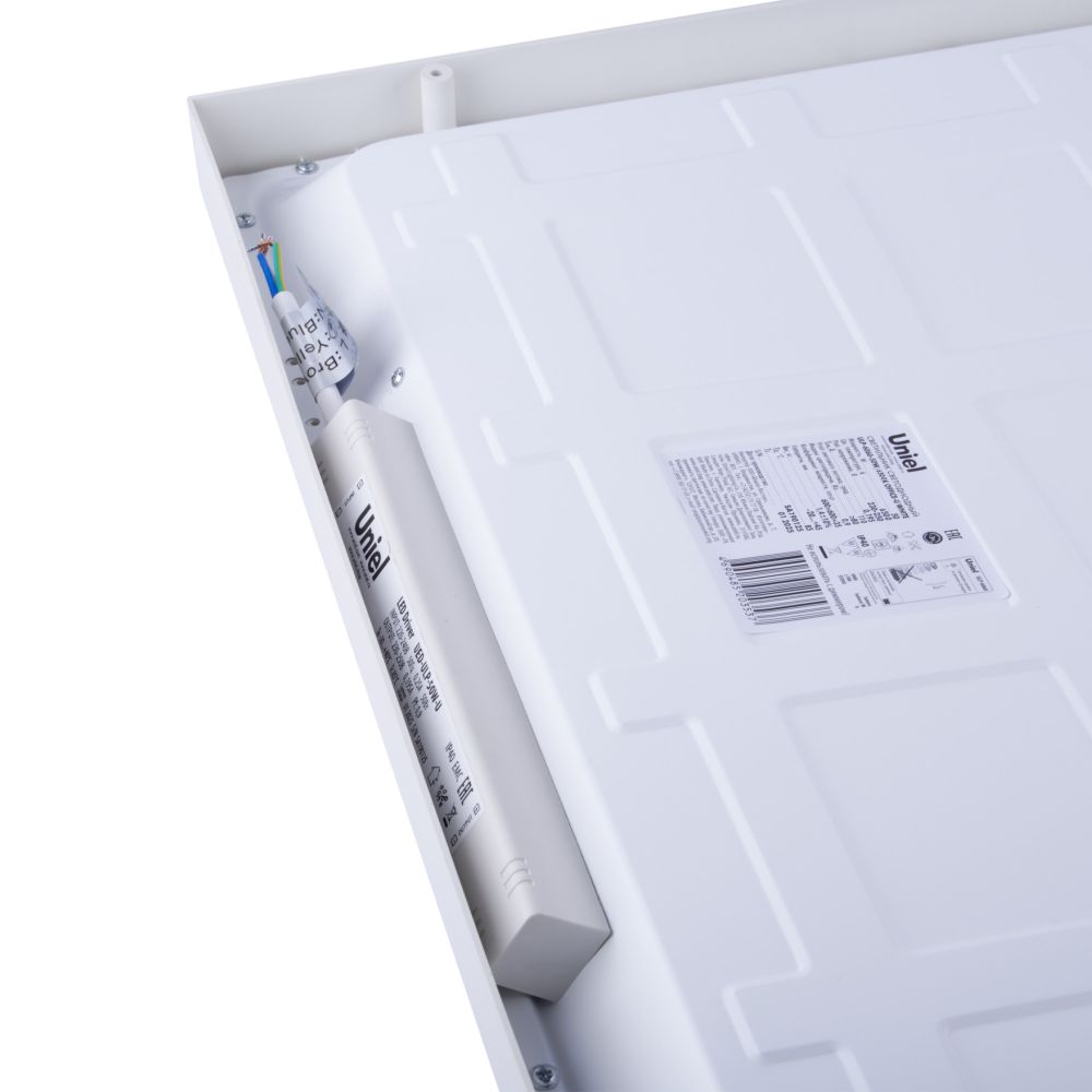 ULP-6060-50W-6500K OFFICE-U WHITE Светильник светодиодный потолочный универсальный. Дневной свет 6500K. Рассеиватель матовый. В комплекте с и-п. Корпус белый. ТМ Uniel