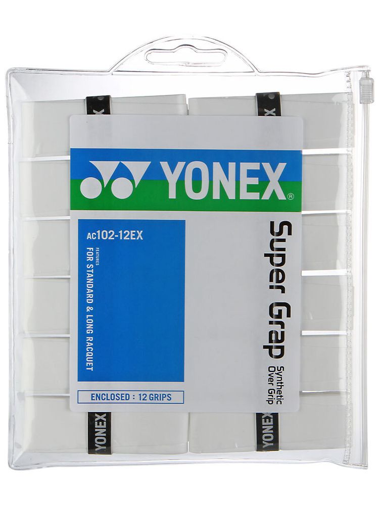 Теннисные намотки Yonex Super Grap 12P - white