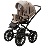 Детская коляска Adamex Chantal Retro Deluxe 3 в 1 C-SA09 (Т.БЕЖЕВАЯ КОЖА)
