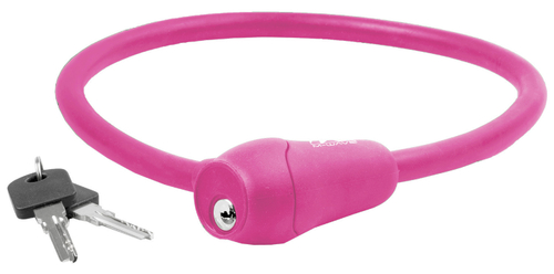 Замок вело 12х600мм автом. СИЛИКОНОВЫЙ РОЗОВЫЙ (60) M-WAVE