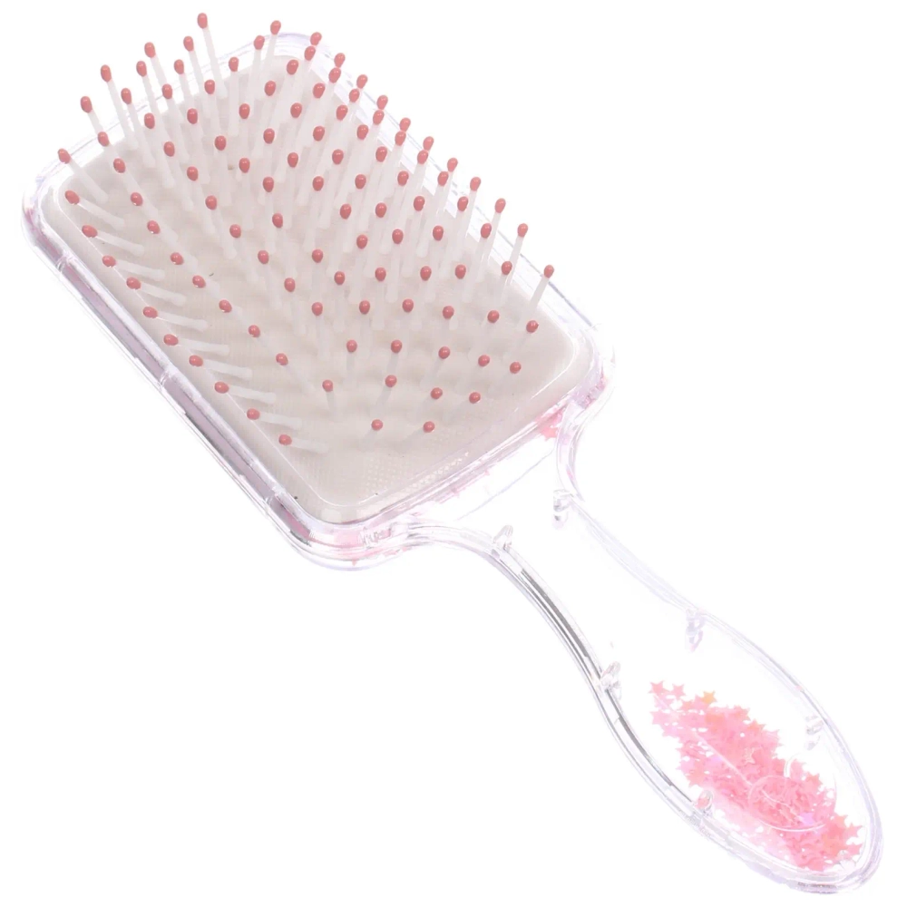 Расческа массажная прямоугольная «Коллекция ИМАНИ - ЭКЛАТ», микс 4 дизайна, 23*8,5см (PVC подвес)