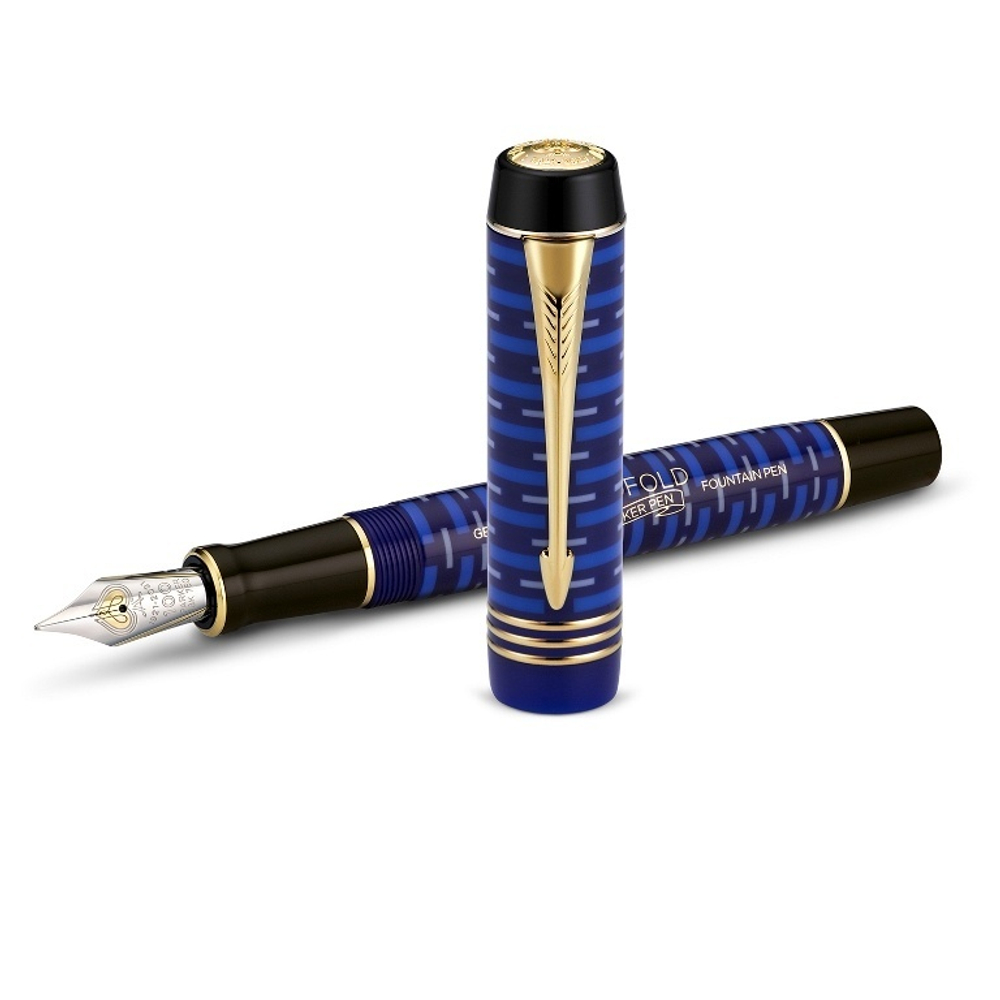 Перьевая ручка LAPIS LAZULI DUOFOLD 100TH, перо: F, цвет чернил: black, в подарочной упаковке.