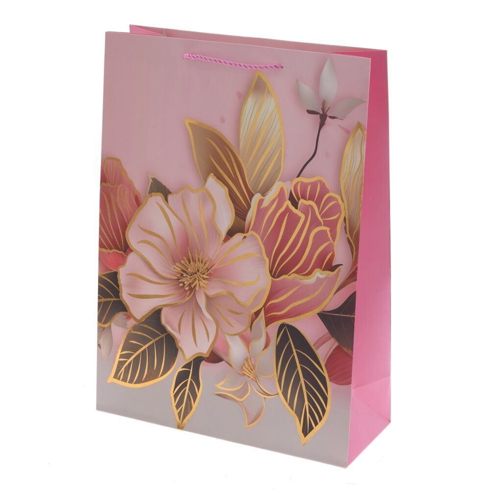 GAEM Пакет подарочный L (бумага 210г/м2, блок микс 12шт), L30 W12 H41,5 см, 4в.