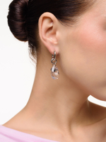 Серьги "Big crystal" Silver мини