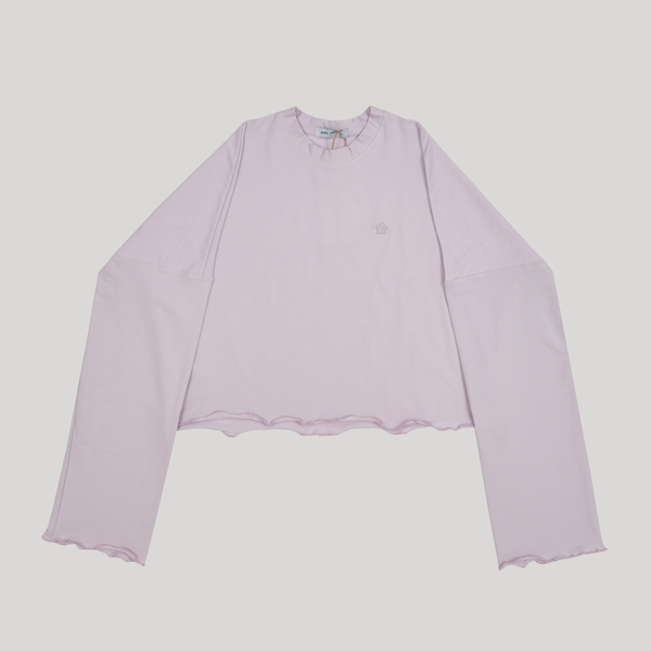 LS T-Shirt Wavy Hem Orchid Hush