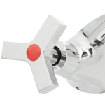 Смеситель для раковины, Frud, корот изл, с кран-буксой, хром, R10602