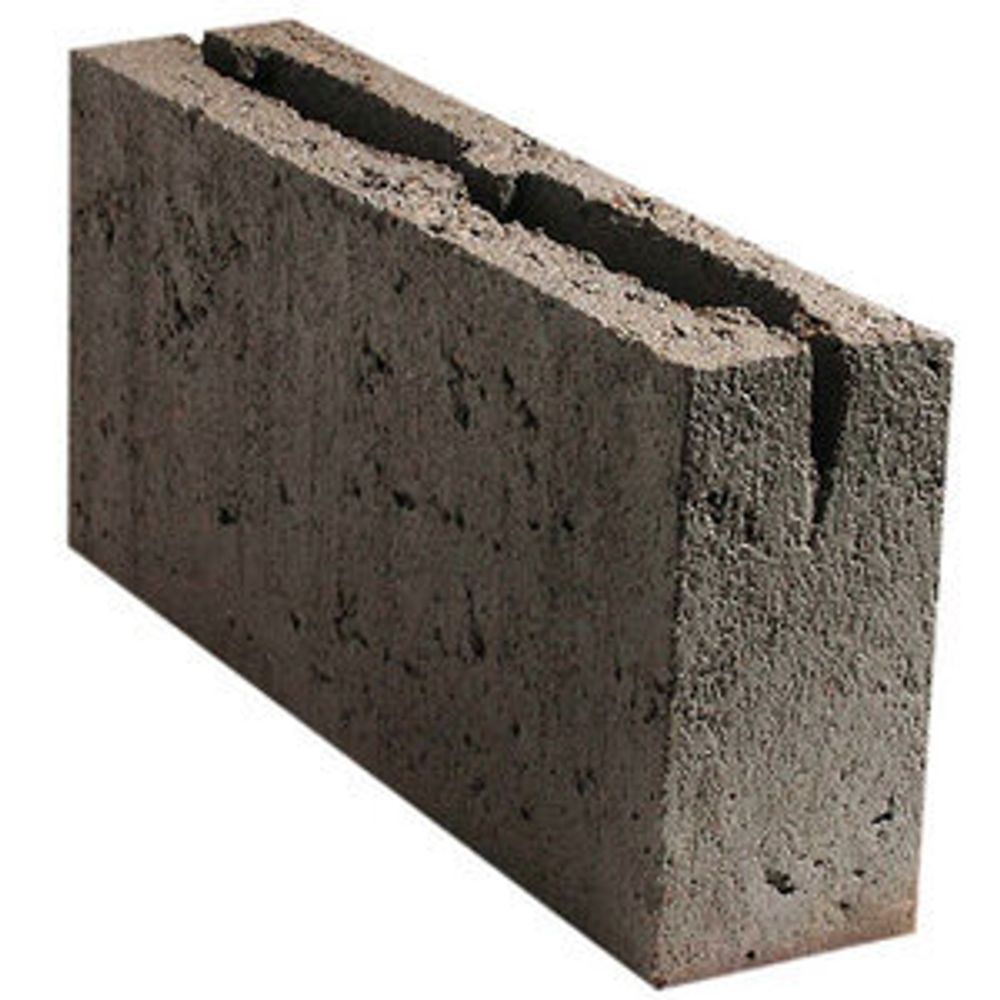 Керамзито-бетонный двухщелевой блок 390*188*90 мм.