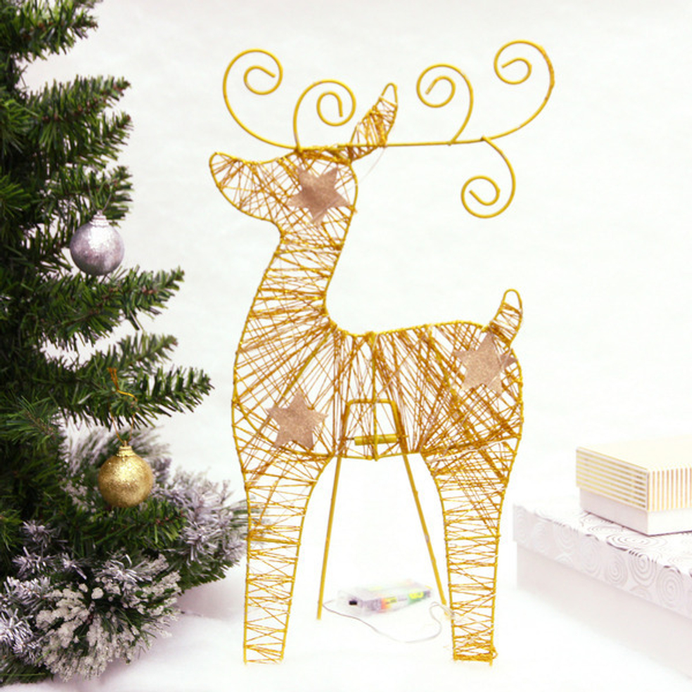 Сувенир с подсветкой «Стук копытц» 37 см (батарейки 2 AA), Теплый белый