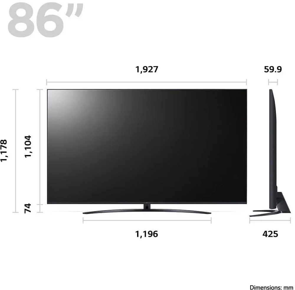 Телевизор ЖК 86' LG 86UR81006LA черный