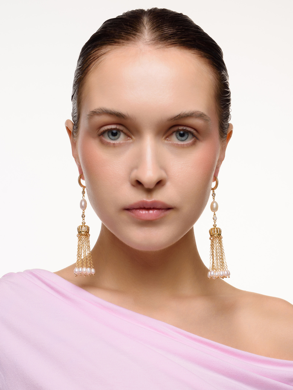 Серьги "Queen pearl" Gold