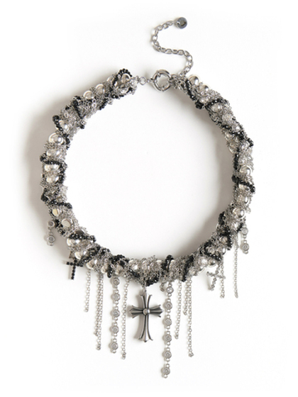 Колье "Glamour" из гематита и шпинели