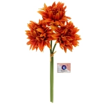 Цветы искусственные «Natur» 34см Хризантемы 3шт оранжевые