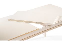 Деревянный стол Паветти 140(184)х85х77 слоновая кость / золото