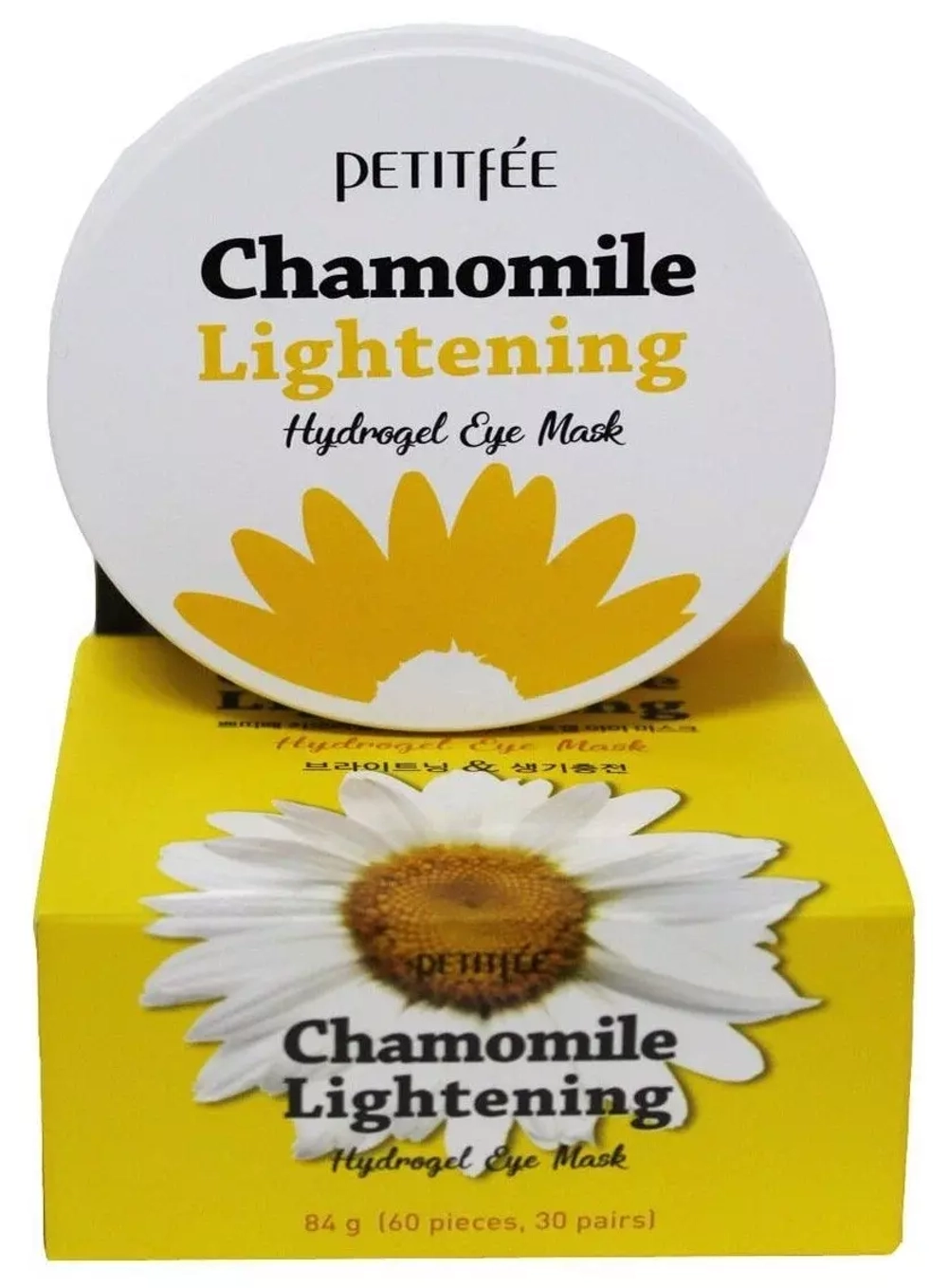 Патчи с экстрактом ромашки Petitfee Chamomile Lightening Hydrogel eye mask, 60 шт