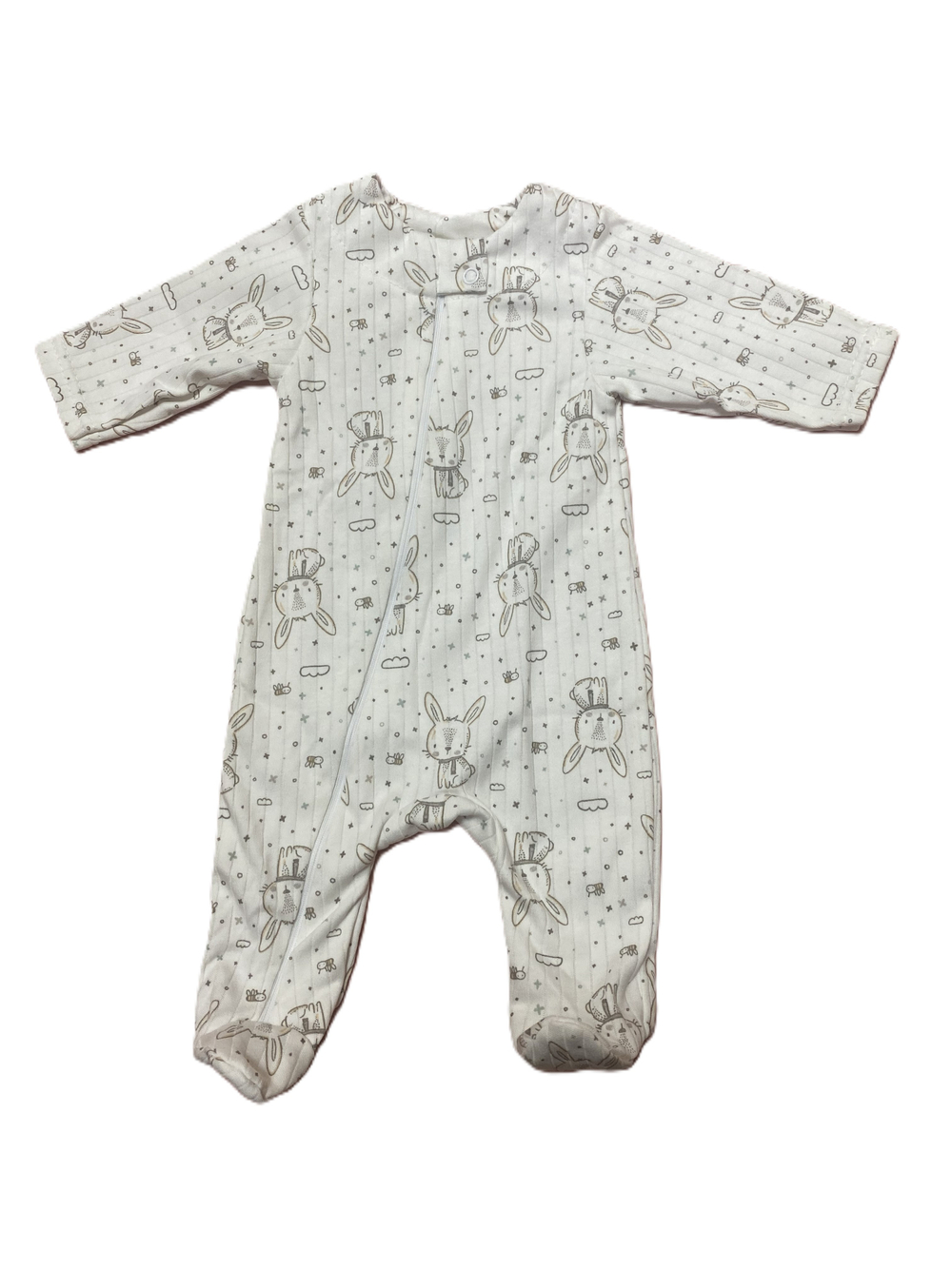 Комбинезон №4 на молнии из интерлока с закрытыми ножками (100% хлопок) на рост 56 см