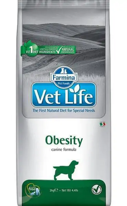 Farmina VetLife 2кг Obesity Сухой корм для собак при ожирении