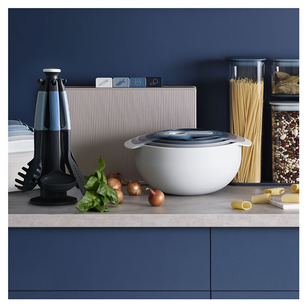 Набор мисок nest plus, синий, 9 шт.