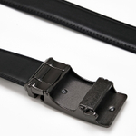 Ремень мужской, натуральная кожа, пряжка автомат, чёрный