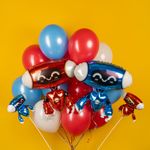 Шар (27''/69 см) Фигура, Робот, Красный, 1 шт.