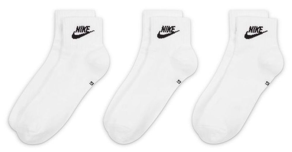 Носки теннисные Nike Everyday Essential Ankle Socks 3P - white/black