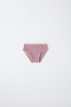 ZARA НАБОР ИЗ ШЕСТИ ТРУСОВ С ЦВЕТОЧНЫМ ПРИНТОМ, РОЗОВЫЙ