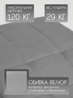 Кушетка анатомическая с регулировкой изголовья и ног и электрорегулировкой высоты Masscomplekt велюр