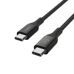 Кабель Belkin Boost Charge Braided USB-C - USB-C 1 м 240W (CAB015BT1MBK) черный