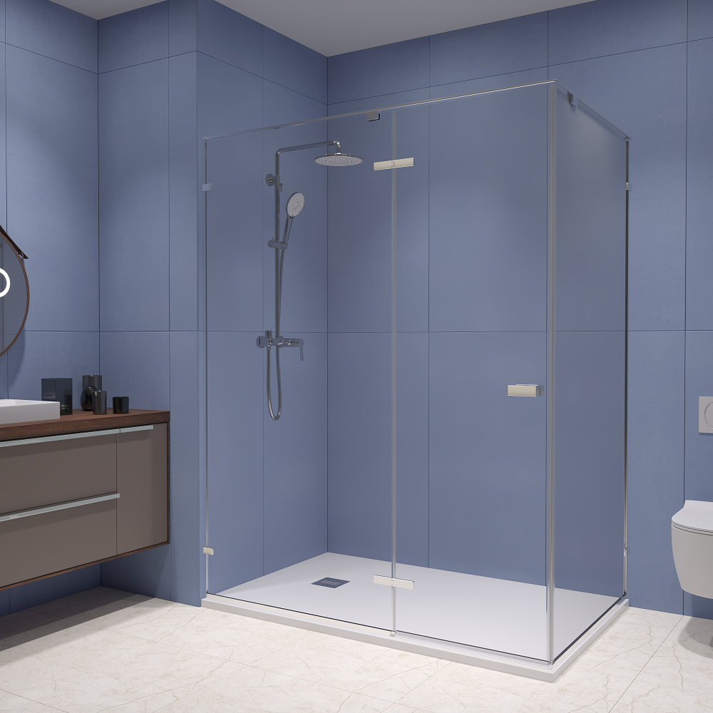 Душевой уголок с распашной дверью на петлях - RGW SV-040 (Прозрачное, 1000x900)
