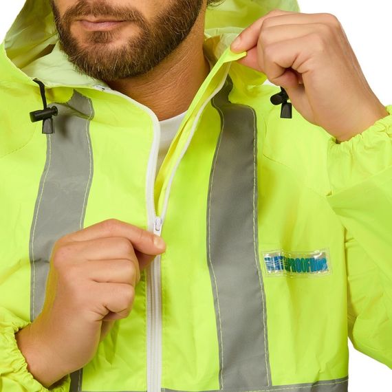 Костюм сигнальный влагозащитный Extra-V-КБР полиэфир с ПВХ покрытием лимонный с СОП