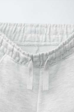 ZARA ШОРТЫ-ДЖОГГЕРЫ С НОМЕРОМ, СЕРЫЙ МЕЛАНЖ
