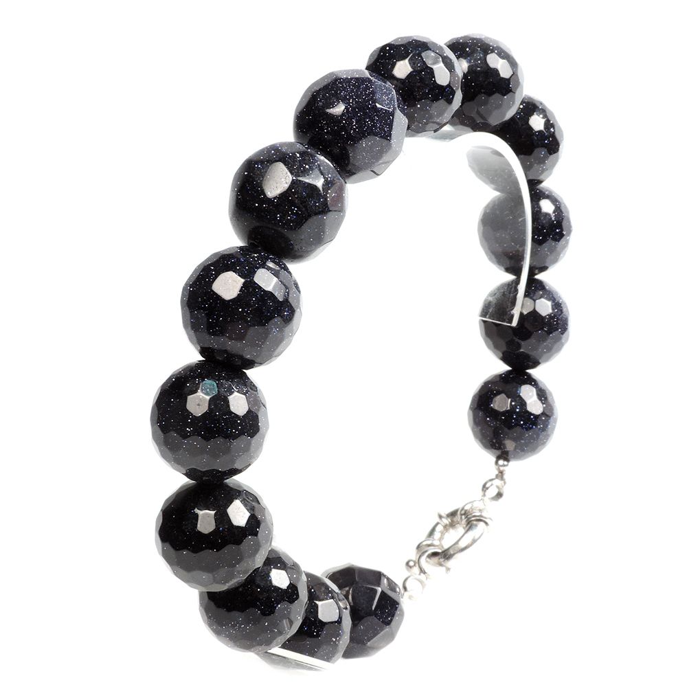 Серьги "Раут 14" авантюрин синий