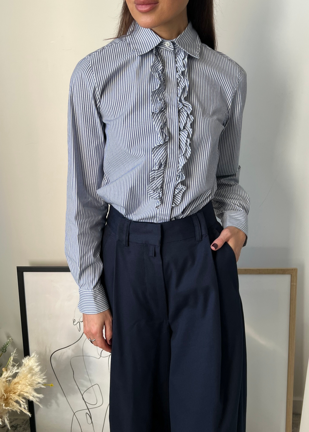 Хлопковая рубашка Max Mara, S