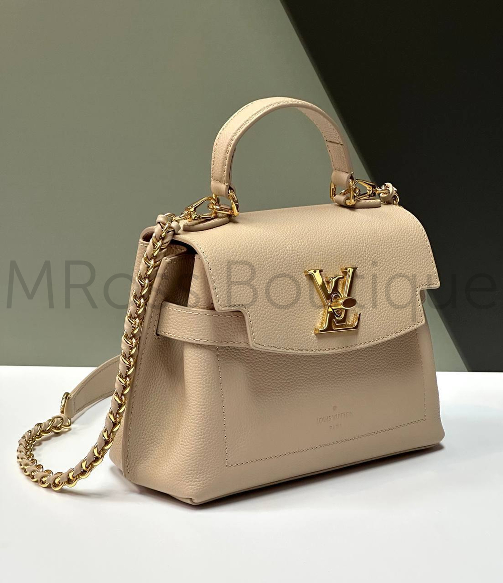 Бежевая сумка Lockme Ever Mini Louis Vuitton премиум класса