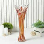 Ваза стекло мал. Цвет: оранжевая.