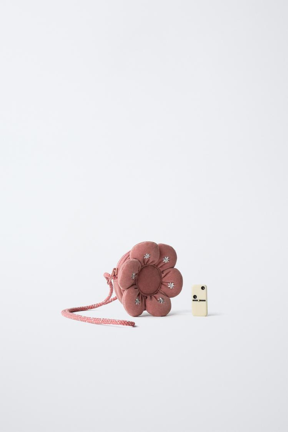 ZARA СУМКА С ЦВЕТКОМ, РОЗОВЫЙ