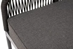 "Канны" модульная угловая лаунж-зона из роупа (веревки), цвет темно-серый