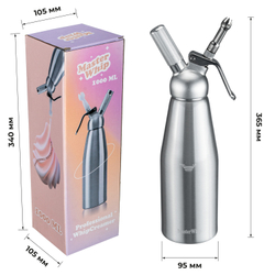 Сифон (кремер) для сливок MasterWhip 1л.