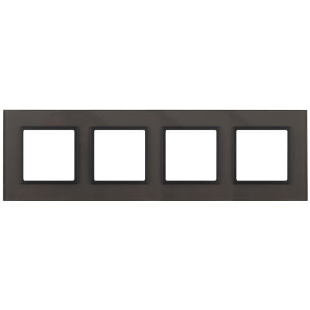 Рамка 4-м 14-5104-32 стекло Elegance сер.+антрацит ЭРА Б0034540