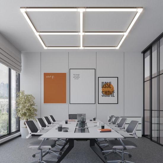 359110 OVER NT23 058 черный Светильник линейный, в комплекте прямой соединитель,крепёжные планки, сетевой кабель 2м IP20 LED 20W 4000K 100-265V BITS