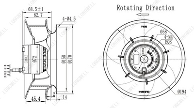 Мотор-колесо LWBA2E190-072NS-01