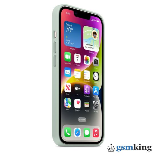 Apple Silicone Case with MagSafe iPhone 14 Succulent (Зелёный) MPT13ZM/A